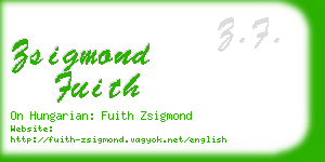 zsigmond fuith business card